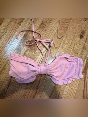 Old Navy Pink Ruffle Bandeau Bikini Top